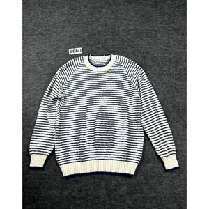 Vintage‎ Vanity Fair Sweater Mens Large Navy White Raglan Sleeve Retro Crew Neck